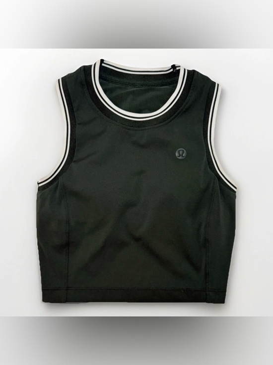 lululemon athletica Tops - Lululemon Varsity Scoop Neck Cropped Tennis Tank Legacy Green Sz 2? Pads No Tags